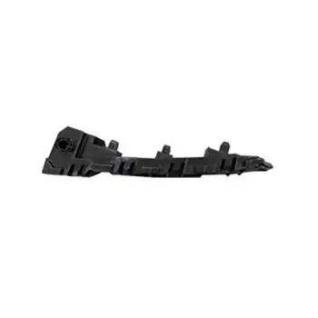 Black plastic automotive interior trim piece with multiple mounting tabs on a white background