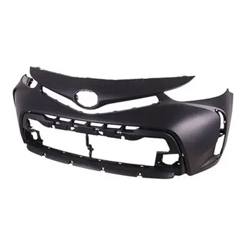 Front bumper cover assembly for a car, showing the front grille opening and mounting points