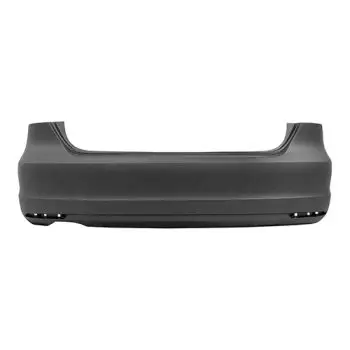 Gray rear bumper cover for a vehicle, shown from the back with mounting points visible